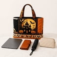 thumbnail image 4 of Digital Printed Halloween Large Capacity Handbag, Horror Spooky Fashion Style Shoulder Purse, Trendy Daily Carry Bag for Women Holiday Travel Outdoor Party Outfit Matching, 4 of 7