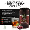 thumbnail image 2 of Bourbon Tipsy Dark Cherries Cocktail Garnish - Bourbon Cherries in Spiked Syrup, Cocktail Cherries for Old Fashioned, Dessert, Cheese Tray - Kosher Parve - Sable & Rosenfeld - 10 Oz (Pack 1), 2 of 7