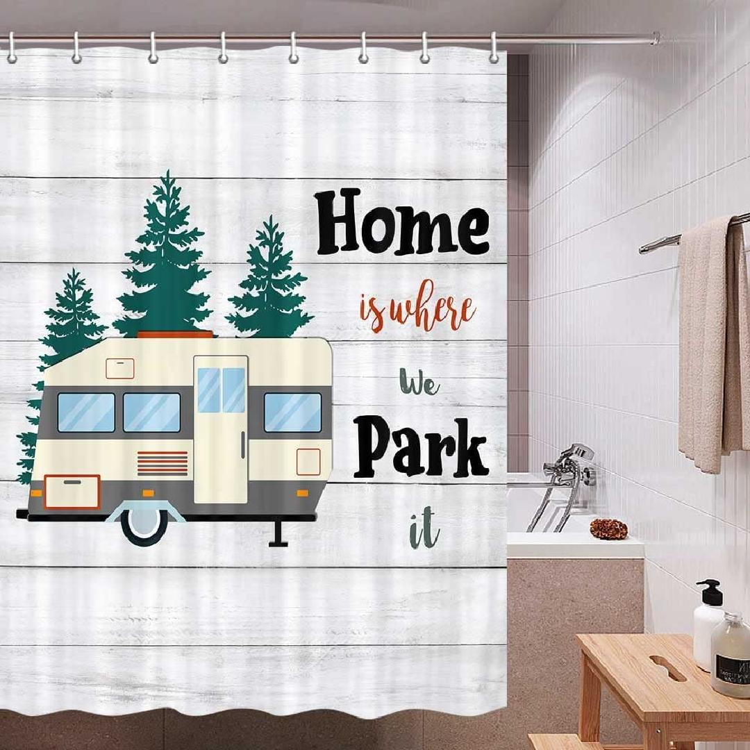 RV Shower Curtain for Camper Trailer Camping Bathroom, Camping Shower ...