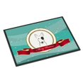 thumbnail image 1 of Caroline's Treasures BB1519MAT Bull Terrier Feliz Navidad - Alfombrilla para interior o exterior, 18 x 27, multicolor Caroline's Treasures BB1519MAT, 1 of 1