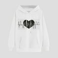 thumbnail image 2 of Womens Hoodies Cute Heart Graphic Sweatshirts Casual Loose Fit Long Sleeve Hooded Pocketed Pullover, 2 of 3
