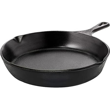 Cast Iron Skillets 12 Inch, Chef's Pan, Pre-Seasoned Frying Pan, Stovetop, Oven, Campfire and Grill Large Skillet, Even Heat Distribution Multipurpose Cast Iron Pan - Black