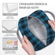 thumbnail image 3 of Balery Blue Black Plaid Bolsa de Almuerzo para Mujeres, Caja de Almuerzo, Bolsa de Almuerzo Pequeña Impermeable, Tote de Almuerzo Reutilizable con Gran Capacidad, 3 of 6