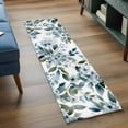thumbnail image 3 of Blue Flower Runner Rugs 2x6 ft Watercolor Spring Blue Floral Green Leaf Botanical Washable Hallway Rugs Non-Slip Floor Mats Absorbent Carpet Bedside Runners for Bedroom Kitchen Bathroom Laundry Room, 3 of 9