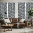 thumbnail image 2 of Ambesonne Leopard Print Window Curtains, Wild Animal Fashion, Each 28" W x 95" L, Grey Ceil Blue, 2 of 5