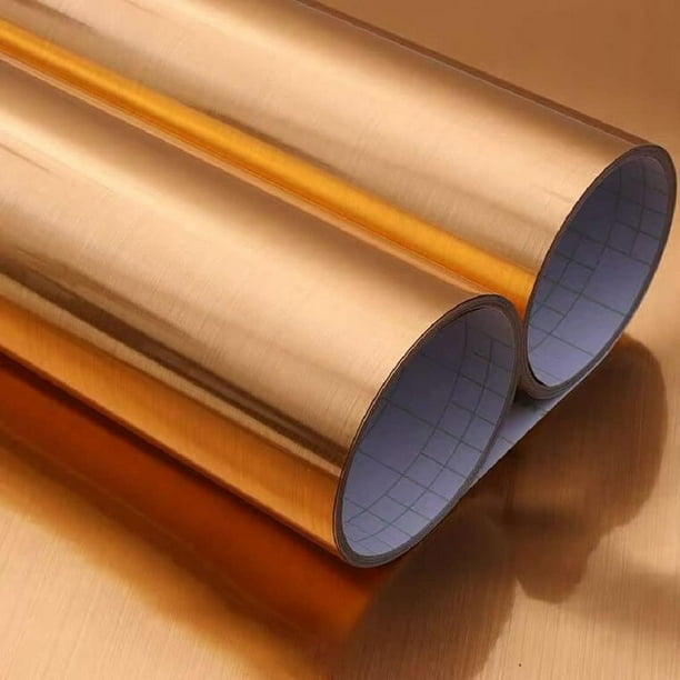 Stainless Steel Contact Paper Brushed Nickel Vinyl Peel and Stick Wallpaper Waterproof Removable