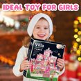 thumbnail image 7 of Jaawind Dollhouse for Girls 285Pcs 4-Story 13 Rooms Doll House With Lights Pretend Play Toy Playhouse Dolls Furniture Accessories Gift For Kids Girls Age 3 4 5 6 7 8 Year Old, Pink, 7 of 7