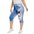 thumbnail image 4 of LilyLLL Womens Denim Jeans Capri Pants High Waist Casual Plus Size Leggings, 4 of 5