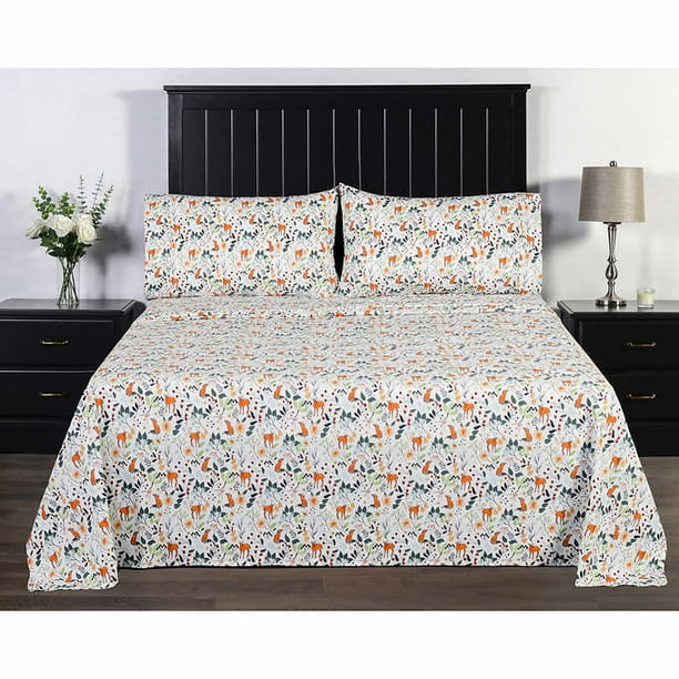 Charisma Queen 6 Piece Microfiber Sheet Set Wild Woods