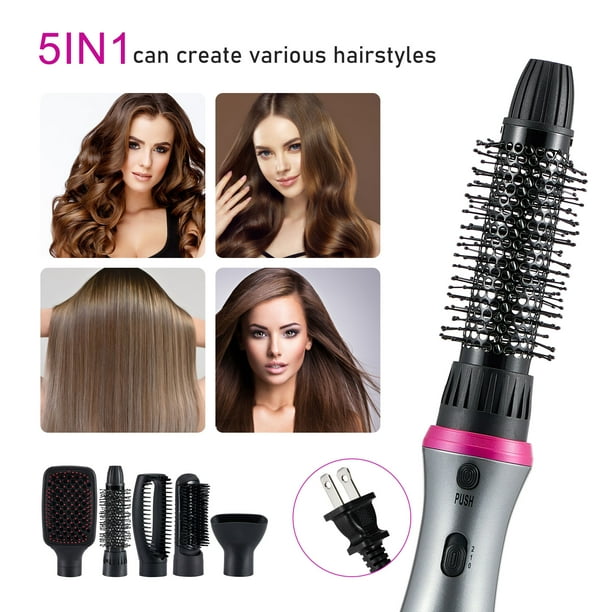 Hot air brush top for curly hair