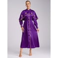 thumbnail image 2 of Manyakai Robe de Graduation pour Femmes, Robe de Juge et de Pasteur, Manches Longues, Thème Halloween, Fête, Performance, Violet 4TG, 2 of 8