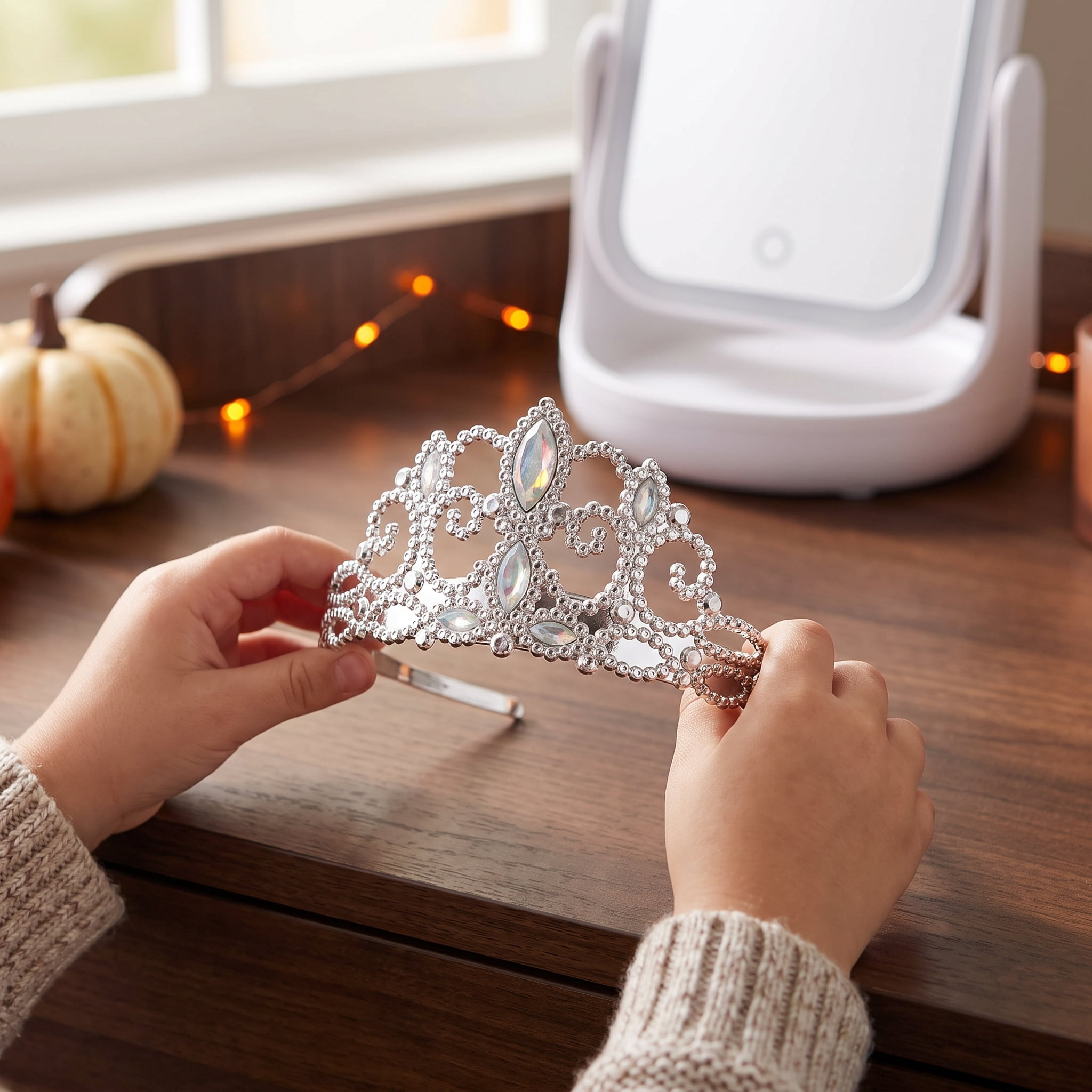 Mini Tiara Costume Accessory for Children, Silver, Halloween by Way To Celebrate