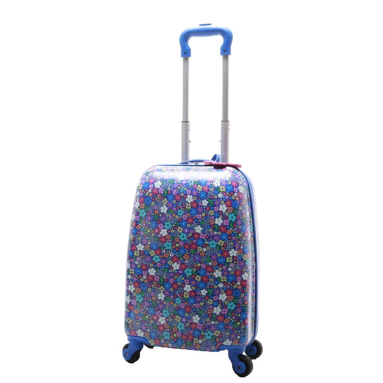 CRCKT 21-inch Flower Power Hardside Carry-On Kids Luggage With