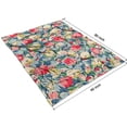 thumbnail image 4 of Pioneer Flower Floral Print Pattern Blanket,Comfortable Soft Lamb Wool Throw Blanket,All Season,Warm Lightweight Blankets for Sofa Bed Couch Living Room Chair,60"x80", 4 of 4