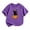 Purple, variant on Gunia Halloween Tshirts For Kids Cat Pumpkin Graphic Print Short Sleeve Crew Neck Casual Thanksgiving Tees Tops Toddler Boys Girls T-Shirts Black 2-14 Years