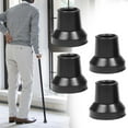 thumbnail image 3 of 4 Pieces Crutch Tips Replacement Sturdy Reinforced Crutch Feet Cap for Canes Black 16mm Hole, 3 of 8
