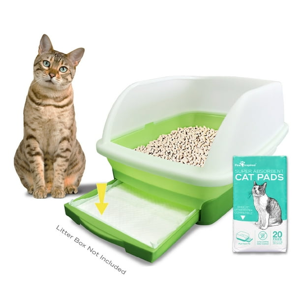 20ct Paw Inspired Cat Pads Generic Refills for Tidy Cats Breeze Cat Litter Box Pads System Cat Pee Pads 16.9 x 11.4 Walmart Business Supplies