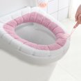 thumbnail image 3 of Paquete de 2 cojines de asiento de inodoro impermeables universales con lazo para colgar baño suave cálido lavable JAMW Sencillez, 3 of 4
