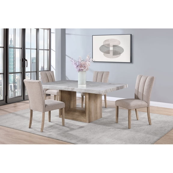 Newboti Furniture SHEENA 5PC DINING TABLE SET NATURAL BN.5234