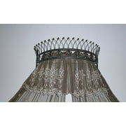 Octorose Metal Wall Teester Bed Canopy Drapery Crown Hardware (Bronze(31.5"Wx14"Dx9.5"H))