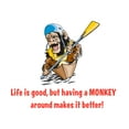 thumbnail image 2 of Animal Wall Decals for Boy's Bedroom - Monkey in a boat wearing a helmet Wall Sticker Decal With Easy Installation Instructions Bedroom Wall Sticker - Size: 40 In x 32 In, 2 of 5