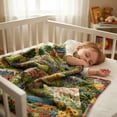thumbnail image 5 of 100x70cm Printed Fleece Throw Blanket, Soft Warm Small Nap Quilt, Lightweight Plush Cover for Sofa Bed Camping Indoor Festival Decor, 5 of 6