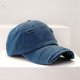 thumbnail image 4 of Gorra de béisbol con borde rasgado y agujero rasgado, gorra de sol antigua para hombre, gorra de pato informal, marca de moda de hip hop para mujer, 4 of 6