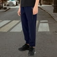 thumbnail image 4 of REDARER Boys' Zip-Front Pants - Soft Elastic Waist Casual Trousers for Play & School,9-10 Years, 4 of 4