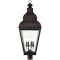 thumbnail image 7 of 14 inch 4 Light Charcoal Outdoor Post Lantern Pendant Lighting Fixture with Clear Water Glass Shade backed with Hand Crafted Solid Brass material for patio, front porch, entryway and more, 7 of 7