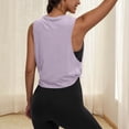 thumbnail image 5 of Workout Tank Tops Woman Sevevn Women's V-Neck Side Cutout Sleeveless Crop Top Loose Fit Workout Tank Top Purple M, 5 of 9
