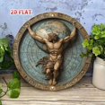 thumbnail image 3 of HELLOYOUNG Atlas Vintage Metal Sign, 7.87 Inch Round Aluminum Wall Decor Art, Rustic Home Bar Cafe Garage Man Cave Decor, Gift for Men, 3 of 6
