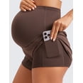 thumbnail image 4 of CRZ YOGA Lightweight Maternity Workout Shorts 3'' Soft Athletic Casual Womens Pregnancy with Liner Pockets, 4 of 4