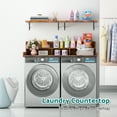 thumbnail image 6 of ADVWIN 54" Washer Dryer Countertop with 2-Layer Shelves and Storage Shelf, Laundry Room Countertop Set, Rustic Brown, 6 of 6