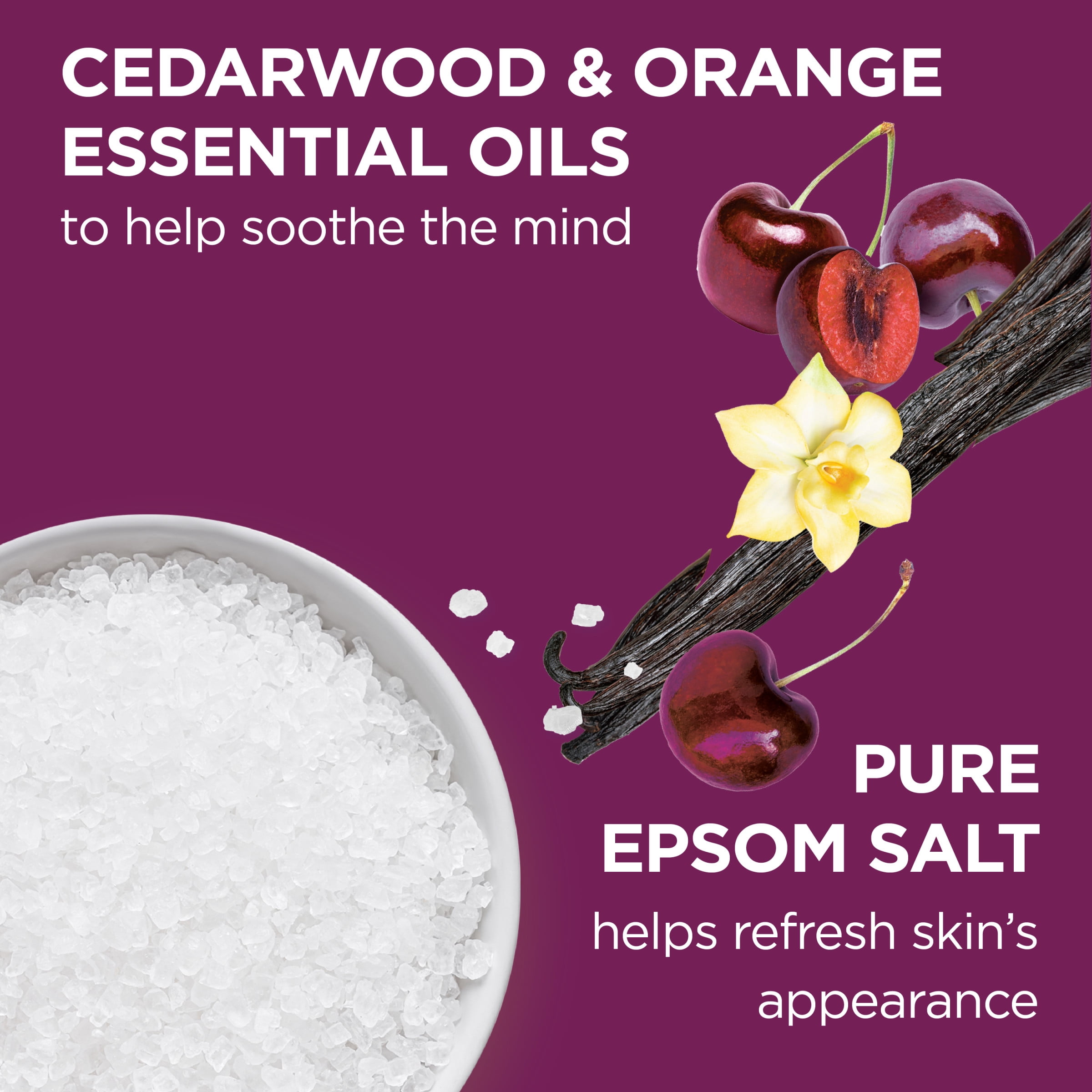 Dr Teal's Black Cherry & Vanilla Foaming Bath with Pure Epsom Salt & Essential Oils, 34 fl. oz.