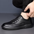 thumbnail image 4 of Men'S Breathable Mesh Casual Sneakers - Black Low-Top Lace-Up Shoes with Rubber Sole, Comfortable Fabric Lining for All-Season Outdoor & Running Wear, Allseason Footwear, Modern Sneakers, Fabric Line, 4 of 6