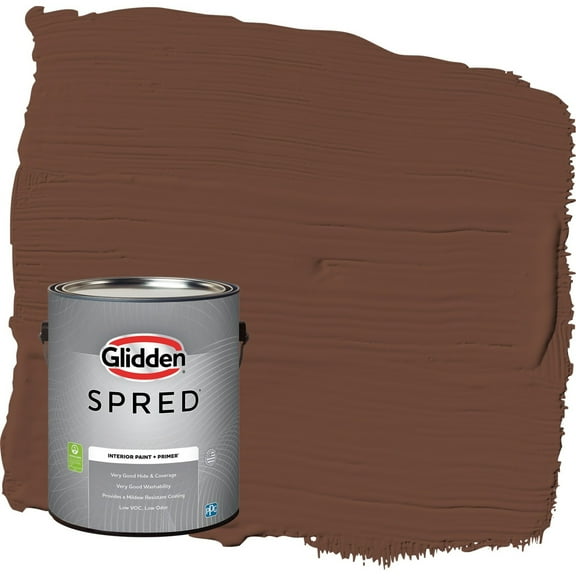 Glidden Spred Bird House Brown / Brown Semi-Gloss Interior Paint with Primer, 1 Gallon