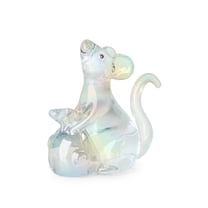 Crystal AB Color Mouse Figurine,Glass Collectible Figurines Paperweights Birthday Gifts for Friends Decorative Tabletop Centerpiece for Animal Lovers