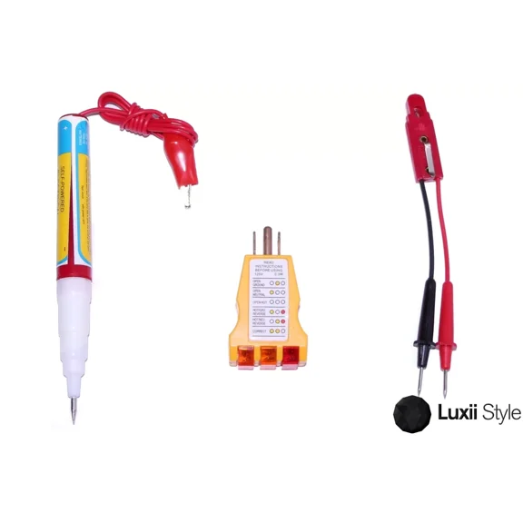 3 Pcs Household Tester Set Circuit Receptacle Continuity Electrical Fuse Kit