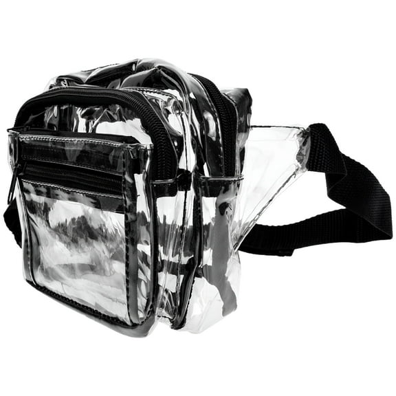 TELOLY Clear Fanny Pack Weatherproof Lightweight Waist Bag Transparent Adjustable Belt Bag