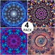 Ueasy 5D DIY Diamond Painting Set Decorating Cabinet Table Stickers Crystal Rhinestone Diamond Embroidery Paintings Pictures for Study Room Flower Painting 4 Pack