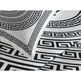 thumbnail image 4 of Ambesonne Geometric Quilted Bedspread Set 3 Pcs, Rounds Lines Square Art, Queen Size, White and Black, 4 of 5