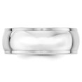 thumbnail image 2 of 14k White Gold 8mm Half Round with Edge Wedding Band Size 11.5 WHRE080, 2 of 3