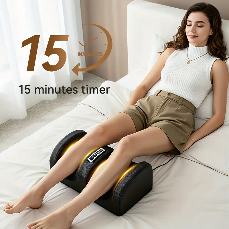 Miserwe Acupressure foot massager with heating, electric foot massager, calf massager with massage rollers, deep kneading circulation, the best gift for family, Christmas present