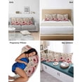 thumbnail image 6 of Pink White Spring Floral Body Pillow Covers, Vintage Flowers Watercolor Soft Bed Throw Pillowcases Breathable Cooling Long Lumbar Body Pillow Sham Cover for Bed Sofa 20''x54'', 6 of 7