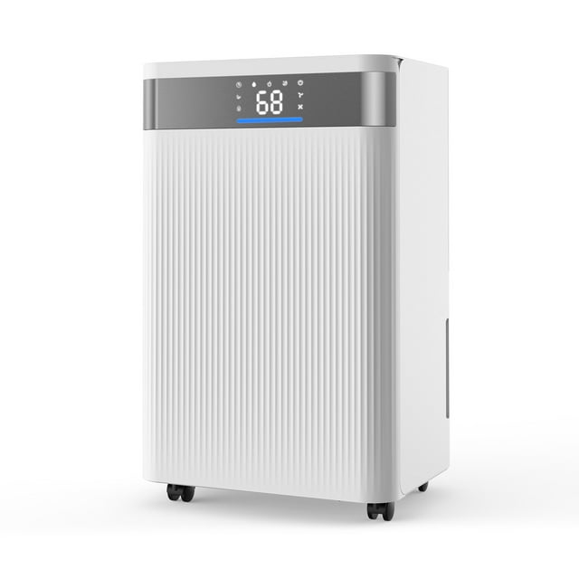 VEVOR 35 Pints Dehumidifier for Home & Basement, Drain Hose for Commercial & Industrial Use, Smart Humidity Control, Low Noise for Large Rooms, Warehouses, Bedrooms & Storage, Large Coverage,White