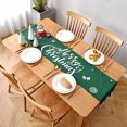 thumbnail image 4 of ZPAQI Merry Christmas Rectangle Table Runner Letters Red Green Tablecloth Party Decor, 4 of 21
