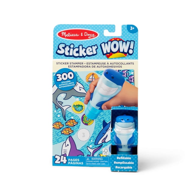 Bloc de actividades y estampado de pegatinas Melissa & Doug Shark