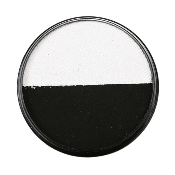 Paleta de pintura facial y corporal, paleta de maquillaje, pigmento de pintura facial para Halloween Blanco negro