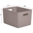 thumbnail image 5 of Superio 22L Large Taupe Ribbed Storage Bin with Lid, Plastic Storage Bin, 5 of 8