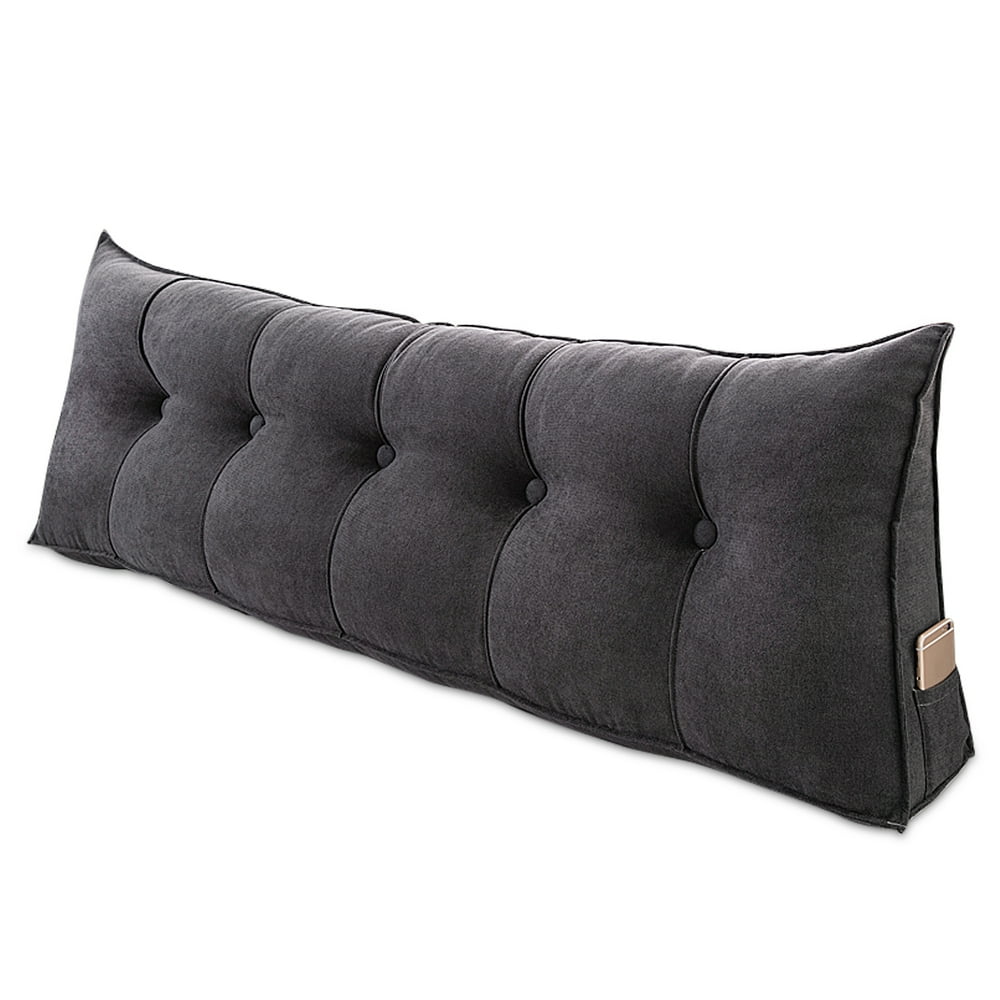 59In Gray Sofa Bed Large Filled Triangular Wedge Cushion Bed Backrest